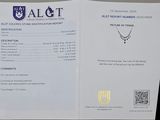 an image of a business card with a picture of a necklace