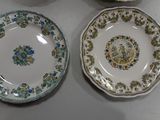 three plates that are sitting on a table