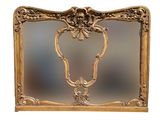an image of a mirror with a gold frame on a white background