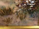 a picture of a painting of flowers in a gold frame