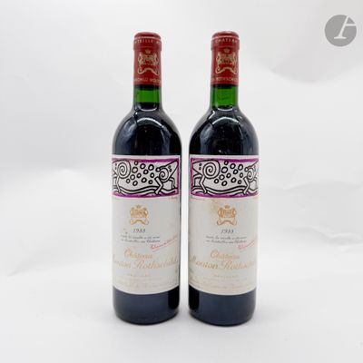 deux bouteilles de vin posées l'une à côté de l'autre sur une surface blanche