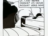 un dessin animé en noir et blanc représentant un lit sur lequel est couché un chat