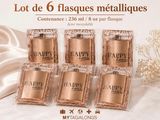 lot de 6 flasques metaliques