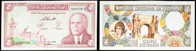 deux billets de banque différents sur lesquels figurent respectivement l'image d'un homme et celle d'une femme