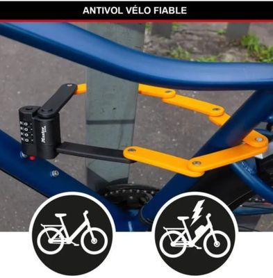 Antivol Vélo à Code - MASTER LOCK - 8336EURDPRO - Acier Trem…