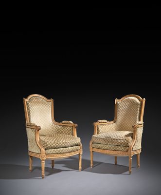 pair of louis ii style armchairs