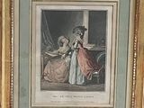 painting of a woman and a child in a room with a window
