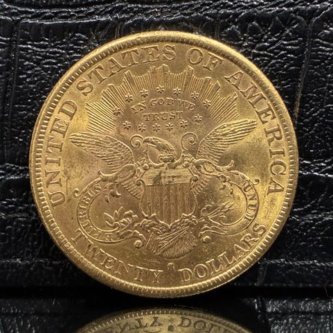 Pièce de monnaie en or à valeur faciale de 20 dollars Liberty 189...