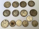 a lot of coins that are sitting on a table
