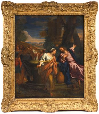 an image of a painting of a man and a woman in a landscape
