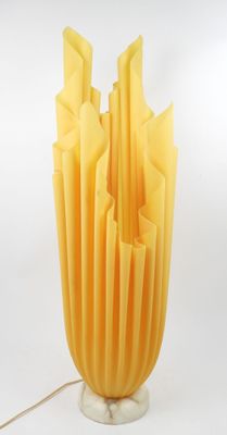 a lamp that is made out of pasta noodles