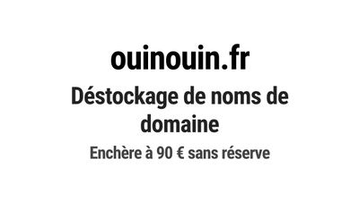Nom de domaine ouinouin.fr. Catégorie: Jeux et divertissemen…