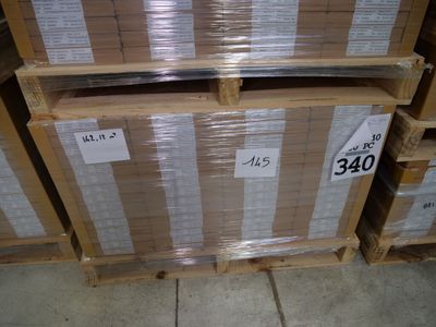several boxes of wood are stacked on top of each other