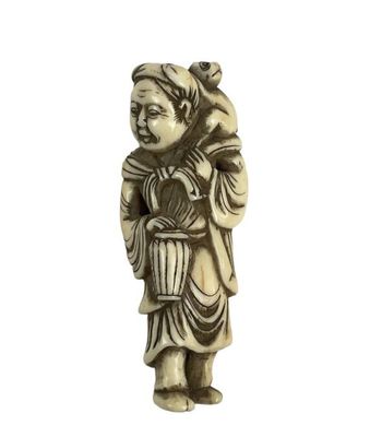 an image of a statue of a man carrying a bag