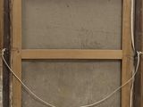 an image of a window with a rope hanging from it ' s side