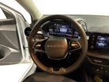 the interior of a car with a steering wheel, dashboard, and dash board