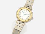 Montre-bracelet Cartier pour femme, en or 18 carats et acier inoxydable, à quartz