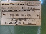 a label on the side of a machine that is on display