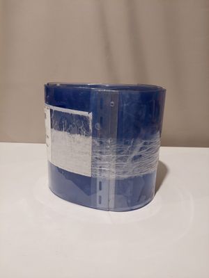 a picture of a blue container sitting on a white table