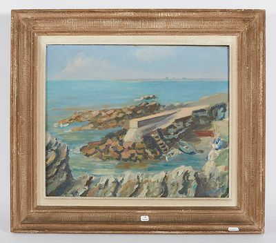 l'image d'une peinture représentant un pont au-dessus d'une étendue d'eau