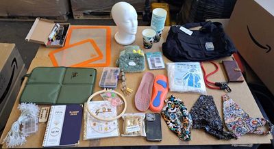 a table with a lot of items on it