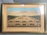 an old picture of a view of a city with a lot of people