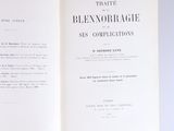 an open book with a black and white title on it