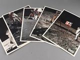 quatre photos en noir et blanc d'astronautes sur la Lune