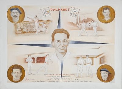 a drawing of a picture of a group of men