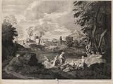 une photo d'un tableau représentant un homme et une femme dans un paysage