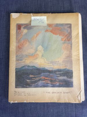un vieux livre avec l'image d'un bateau en pleine mer