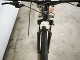 a bicycle that is parked in a garage