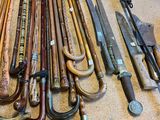 many different types of canes on the table