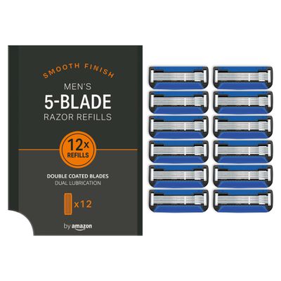Lot de 12 - BY AMAZON - Recharges de rasoir - 5 lames - Peau…