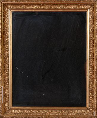 un cadre doré à l'ancienne sur fond noir