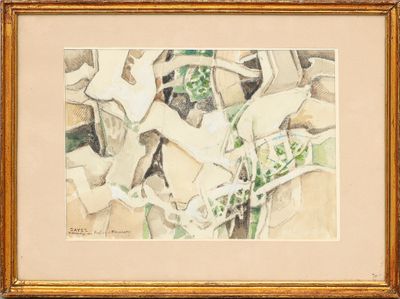 painting of a painting of a bunch of objects in a gold frame