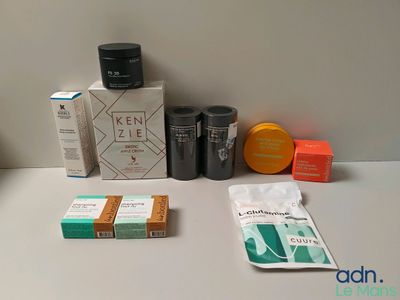 de nombreux types de produits de soins de la peau sur le comptoir