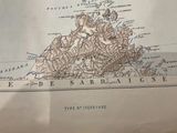 a map of the island of saint - martin on the table