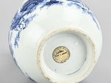 blue and white porcelain vase with a gold rim, 20th century