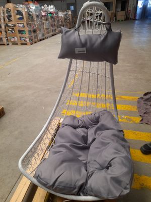 2 Fauteuils Suspendus Blancs Avec Coussins ET Reposes Tetes