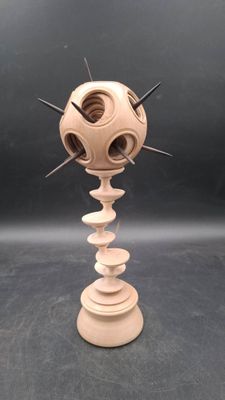 Boule dite "de Canton" étoilée en érable et ébène