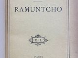 the front cover of a book with the title ramuntcho written in french