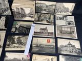 many old postcards that are on the table