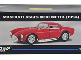 a box with a model of a red car in it