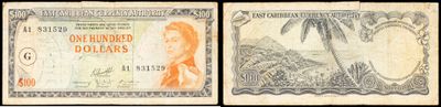 deux anciens billets de banque sur lesquels figure, d'un côté, le portrait d'une femme et, de l'autre, celui d'un homme