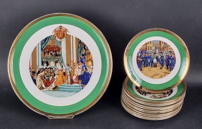 deux assiettes avec l'image d'un homme et d'une femme