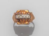 une bague en or et diamants