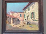 a picture of a painting on the wall of a house
