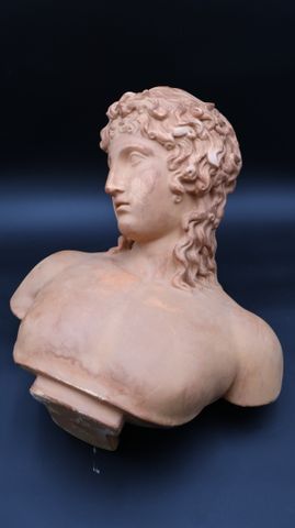 Buste en terre cuire d’après un marbre grec l’Eros de Centocelle ...