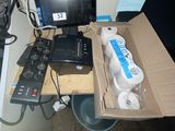a box of toilet paper and a computer on a desk